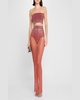 Column Maxi Skirt in Crystal Mesh