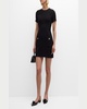 Flynn Crystal-Button Wool Crepe Mini Dress