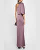 Beaded One-Shoulder Twist Gown