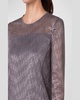 Dot Embroidered Long-Sleeve Mini Dress