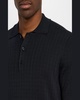 Men's Grid Jacquard Polo Sweater