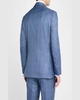 Men's Wool-Silk Windowpane Suit