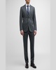 Men's Tonal Striped Wool Suit