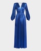 Zoe Side-Slit Deep V-Neck Gown
