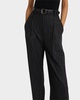 Pleated Pinstripe Wide-Leg Trousers