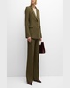 Soho High-Rise Twill Trousers