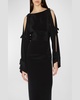 Candela Bow-Slash Sleeves Maxi Dress