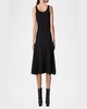Trapezoid Jacquard Sleeveless Dress