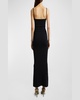 Salacia Plunging Wavy U-Ring Sleeveless Maxi Dress