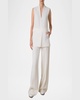 Artina Long Silk Organza Vest
