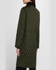 Quilted Velvet-Trim Coat