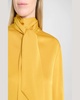 Bow Neck-Scarf Satin Crepe Shirt
