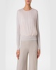 Crinkle Silk Chiffon Knit Sweater