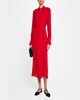 Cutout Silk Double Georgette Midi Dress