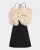 Aisha Ruffle Halter Mini Dress