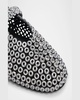 Studded Suede Mesh Mary Jane Flats