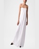 Draped-Front Strapless Gown