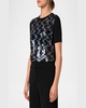 Front Sequined Short Sleeve Wool Sweater