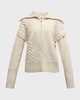 Callie Cable-Knit Half-Zip Sweater
