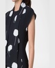 Windflower-Print Cap-Sleeve Crepe Midi Dress With Detachable Bow