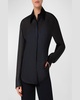 Silk Organza Button-Front Blouse