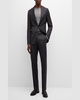 Men's Solid Wool Tic Suit