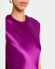 Cap-Sleeve Silk Charmeuse Maxi Dress