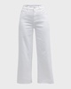 Saige High Rise Wide-Leg Crop Jeans 