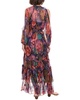 Johnny Was Ashlee Cold-Shoulder Silk Maxi Dress