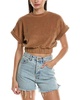 ELAN Terry Cloth Crop Top