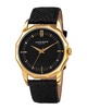 Akribos XXIV Dodecagon Leather Watch