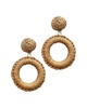 ADORNIA 14K Plated Basketweave Drop Earrings