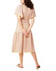 Hale Bob V-Neck Linen Midi Dress