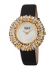 Burgi Women's Satin Over Leather Watch