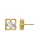 ADORNIA 14K Plated Flower Studs