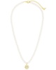 Sterling Forever 14K Plated 1mm-6mm Pearl CZ Esti Necklace