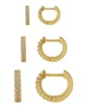 ADORNIA 14K Plated Huggie Hoops