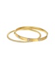 ADORNIA 14K Two-Tone Plated CZ Hearts Stacking Bangle Bracelet