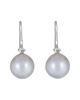 BELPEARL 14K 0.12 ct. tw. Diamond & 11-10 mm South Sea Pearl Earrings