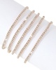 ADORNIA 14K Plated Cystal Stretch Bracelet Set