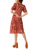 Hale Bob Velvet Burnout Silk-Blend Dress