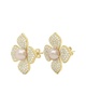 Sabrina Designs 14K 2.16 ct. tw. Diamond & Pearl Floral Earrings