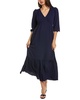 Anne Klein Women's V Neck Empire Seam Maxi with Flounce