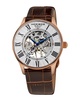Akribos XXIV Men's Leather Diamond Watch