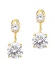 Sterling Forever 14K Over Silver CZ Brilliant Jacket Earrings
