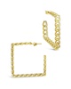 Sterling Forever 14K Plated Cuban Link Hoops