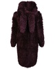 Burberry Leather-Trim Mohair-Blend Coat