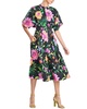Natori Junko Printed Poplin Midi Dress