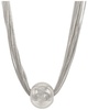 Adornia Rhodium Plated Stretch Necklace