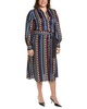 plus tie waist shirtdress